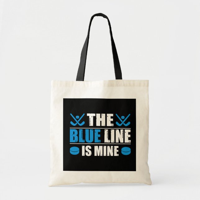 Bolsa Tote Linha Azul de Hóquei (Frente)