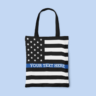Bolsa Tote Linha Azul Fino - Marca de Bandeira Americana