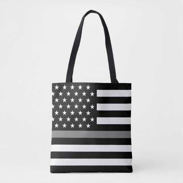 Bolsa Tote Linha cinzenta fina oficial correccional (Frente)