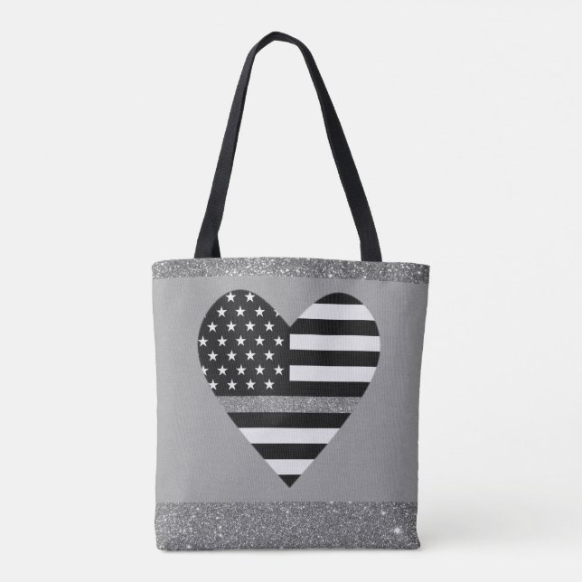 Bolsa Tote Linha de Cinza fina (Verso)