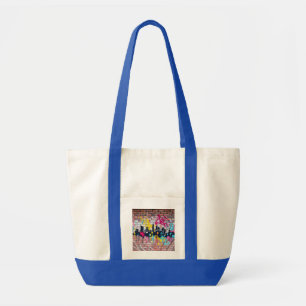 Bolsa Tote Linha do céu de cidades pintadas por pulverização