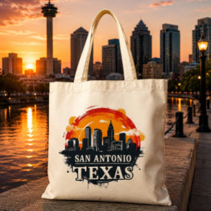 Bolsa Tote Linha do horizonte de San Antonio Texas