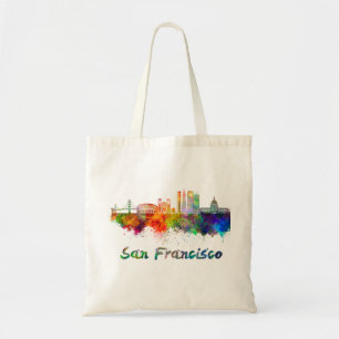 Bolsa Tote Linha do horizonte de São Francisco V2 na copia da