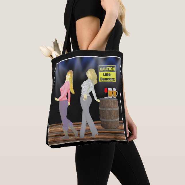 Bolsa Tote Linha mulheres da dança com sinal do cuidado (Close Up)