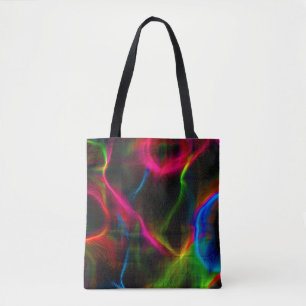 Bolsa Tote Linhas abstrato coloridas e bonitas