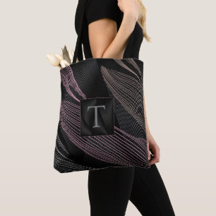Bolsa Tote Linhas Botânicas Modernas Elegantes Cor-de-rosa Ci