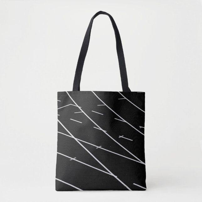 BOLSA TOTE LINHAS BRANCAS NO CAMPO DE RASTREIO (Frente)
