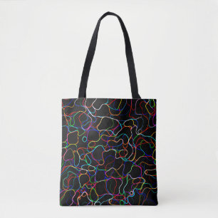 Bolsa Tote Linhas de multicor neon
