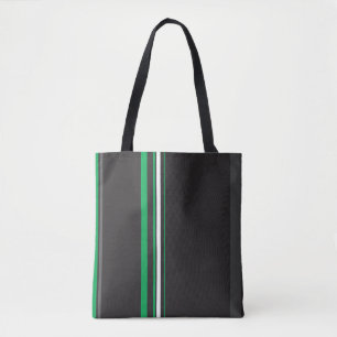 Bolsa Tote Linhas Modernas Verdes Refinadas e Elegantes