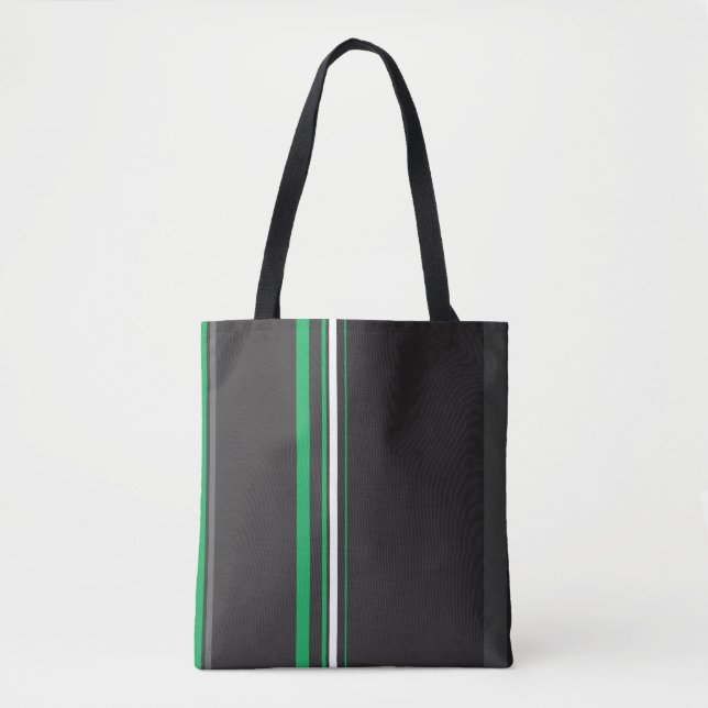 Bolsa Tote Linhas Modernas Verdes Refinadas e Elegantes (Frente)
