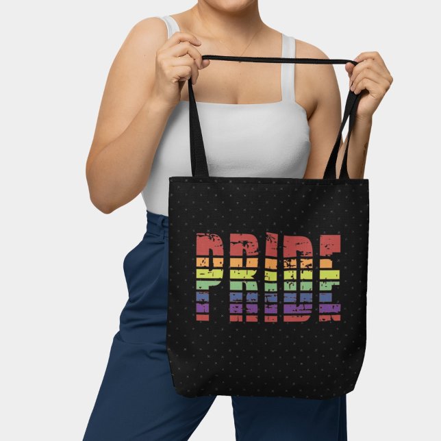 Bolsa Tote Linhas Sunset Retroativas Orgulho gay Arco-Íris Ar (Criador carregado)