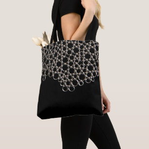 Bolsa Tote Links de Cadeia Preta