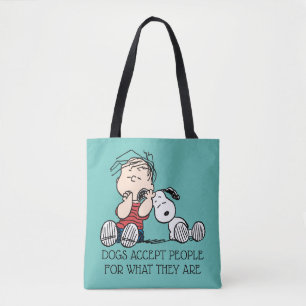 Bolsa Tote Linus confortado com o ouvido de Snoopy