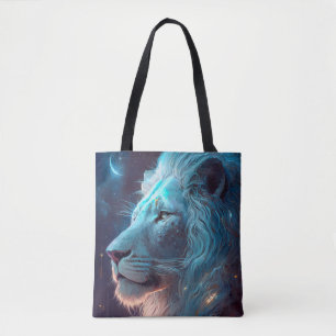 Bolsa Tote Lion Animal Portrait Painting Willife Outdoor