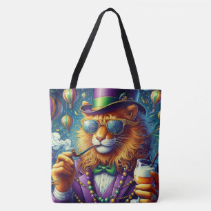 Bolsa Tote Lion/Louisiana Mardi Gras