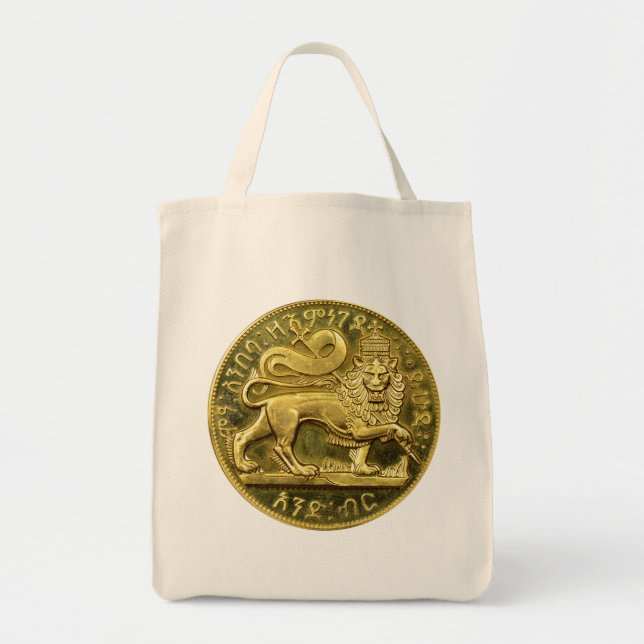 Bolsa Tote Lion of Judah Empire of Ethiopia Rastafari Bag (Frente)
