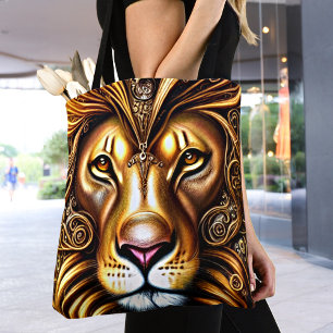 Bolsa Tote Lion Ouro Incrivelmente Bonito