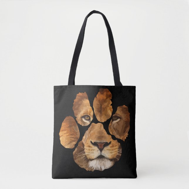 Bolsa Tote Lion Paw Print Animal (Frente)
