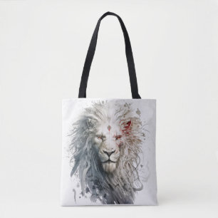 Bolsa Tote Lion Retrait Animal Painting Willife Outdoor