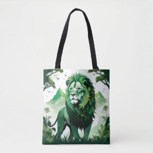 Bolsa Tote Lion Willife Animal Nature Environment Jungle Art