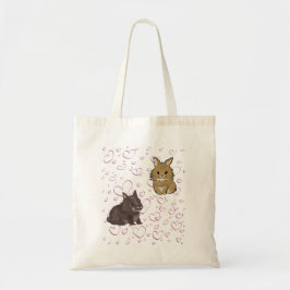 Bolsa Tote Lionhead bunnies with hearts