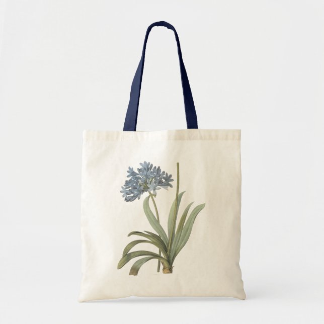 Bolsa Tote lírio africano azul (Agapanthus) por Redouté (Frente)