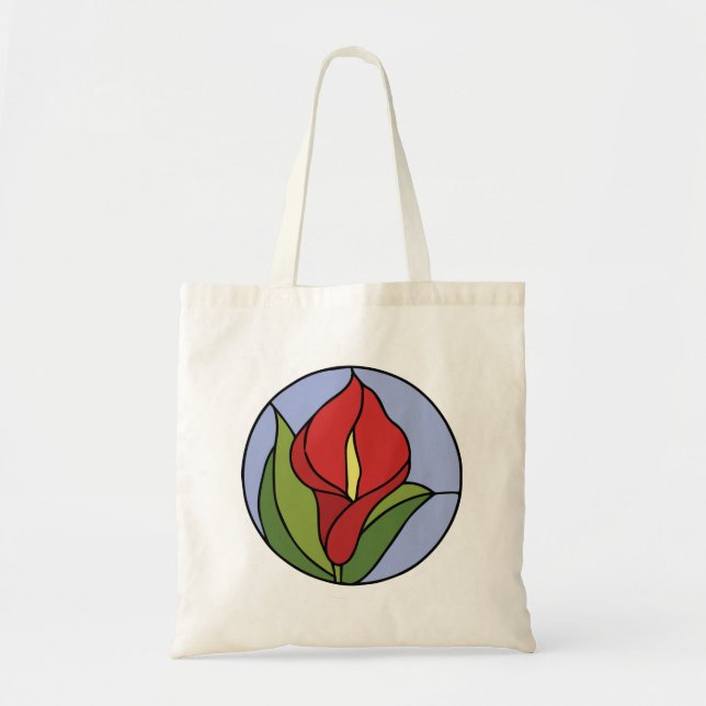 Bolsa Tote Lírio da Paz em Vitral (Frente)