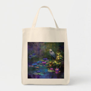 Bolsa Tote Lírio de Água de Lago Encantado Aquarela da Nature