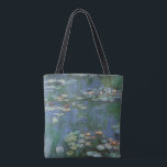 Bolsa Tote Lírios de Claude Monet, Flores Vintage<br><div class="desc">Lírios (1916), por Claude Monet. Water Lily é uma pintura floral de arte impressionista vintage. Jardim de flores da primavera Monet em Giverny, França. Esta paisagem é uma das muitas variações das pinturas de lírio-d'água que Monet pintou por seu lago. Sobre o artista: Claude Monet (1840-1926) foi o fundador do...</div>
