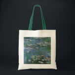 Bolsa Tote Lírios de Claude Monet, Flores Vintage<br><div class="desc">Lírios d'água (1916), por Claude Monet. Water Lily é uma pintura floral de arte impressionista vintage. Jardim de flores da primavera Monet em Giverny, França. Esta paisagem é uma das muitas variações das pinturas de lírio-d'água que Monet pintou por seu lago. Sobre o artista: Claude Monet (1840-1926) foi o fundador...</div>