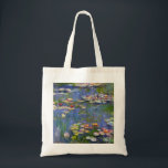 Bolsa Tote Lírios Monet Tote 1916<br><div class="desc">Monet Water Lily 1916. Pintura a óleo na canvas de 1916. O impressionista francês Claude Monet continua famoso e amado pelas pinturas de lírio-d'água que ele criou em seu lago de jardim em Giverny. Esta pintura específica de lírio-d'água é de 1916 e revela a mudança de Monet para uma abstração...</div>