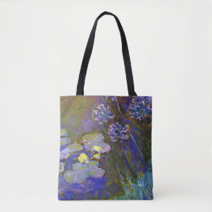 Bolsa Tote Lírios Monet Water e Agapanthus