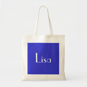 Bolsa Tote Lisa Em Azul E Branco III