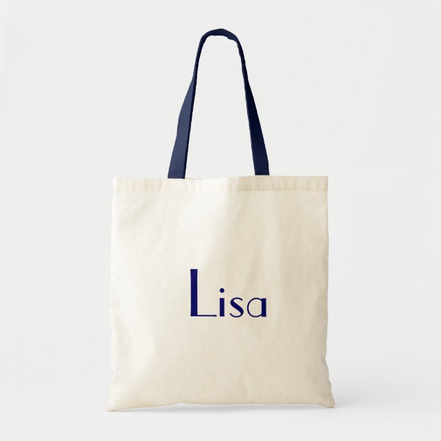 Bolsa Tote Lisa Em Marinho E Branco I (Frente)