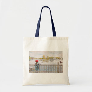 Bolsa Tote Lisbet Pescando por Carl Larsson, Arte Fino Vintag