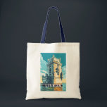 Bolsa Tote Lisboa Portugal Belem Torre Viagem Art Vintage<br><div class="desc">Lisboa Portugal retro viagem mostrando a Torre Belém. Torre Belém,  oficialmente a Torre de Vincent Santo é uma fortificação do século XVI,  localizada em Lisboa,  que serviu de ponto de embarque e desembarque para exploradores portugueses, </div>