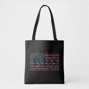 Bolsa Tote Lista 46 presidentes dos EUA que se divertem com o