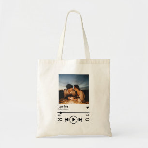 Bolsa Tote Lista de Reprodução de Música de Fotografia do