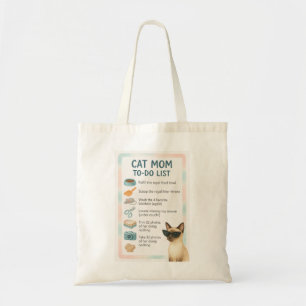 Bolsa Tote Lista de tarefas da Mamãe do Gato piada engraçada