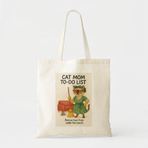 Bolsa Tote Lista de tarefas da Mamãe do Gato piada engraçada