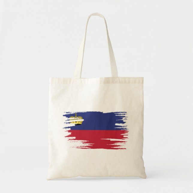 Bolsa Tote Listenstaine Flag Brush Art (Frente)
