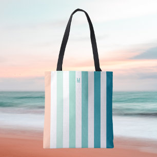Bolsa Tote Listra de Ombre da Costa do Mar & Monograma Person