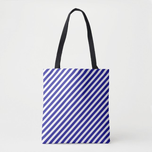 Bolsa Tote Listra Diagonal Azul (Frente)