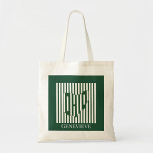 Bolsa Tote Listra Verde de Ohio