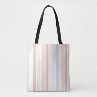 Bolsa Tote Listrada Bege Cinza Aquarela
