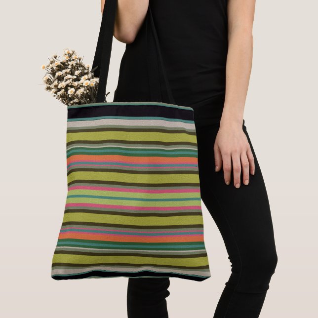 Bolsa Tote Listrada decorativa (Close Up)