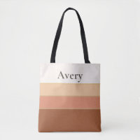 Bolsa Tote Listrada Elegante com Nome – Chique Fem