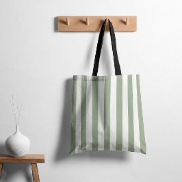 Bolsa Tote Listras Atemporais Verde Sage