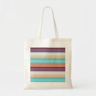 Bolsa Tote Listras azuis marrons fofas