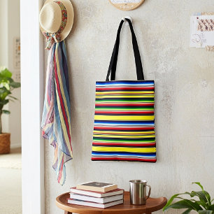 Bolsa Tote Listras brilhantes de serape